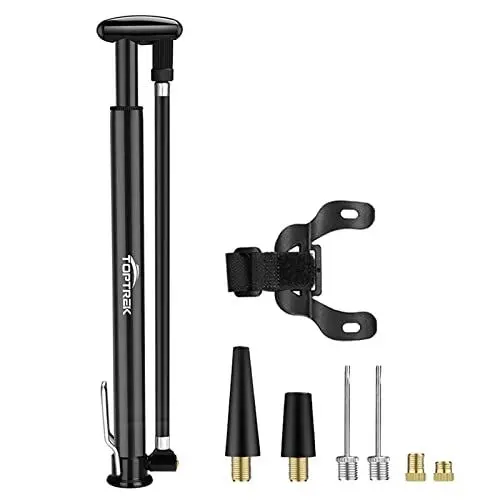 Produktbild: toptrek Fahrradpumpe, Fahrrad Pumpe Klein für Alle Ventile Presta/Schrader/Dunlop, 210 PSI Mini Standpump Tragbare Luftpumpe Fahrrad für MTB, Rennrad, BMX