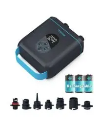 Produktbild: TOPUMP 20PSI Elektrische SUP-Pumpe TPS260, Wiederaufladbar, Auto-Off, 2-Stufen Inflation/Deflation, Typ-C für Paddle-Board, Kajak,Flügel,Drachen,Zelt