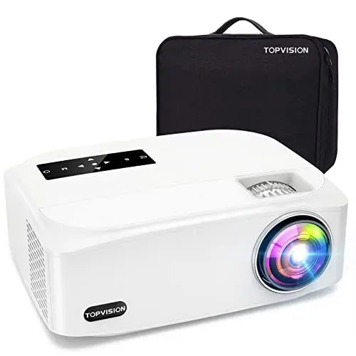 Produktbild: TOPVISION Heimkino Beamer, 9500 Lumen Video Beamer with 150.000 Stunden Verlängert, Native 1080P LCD Beamer Full HD, 4K 350'' Heim/Berufsprojektor für Smartphone/PC/TV-Box/Laptop/PS4/PPT