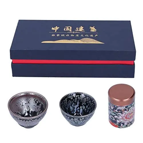 Produktbild: Topyond Keramik-Kung-Fu-Teeservice, inklusive Teedose und Tassen, für Zuhause oder Teehaus, Elegantes Porzellan-Design, für chinesische und japanische Teeliebhaber