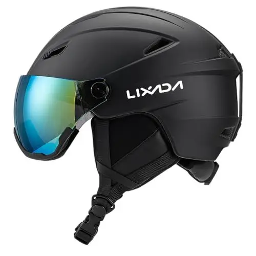 Produktbild: Topyond Skihelm, Snowboardhelm, hoher Aufprallschutz mit Spiegeln und EN1077-Bericht, Snowboardhelm für Skaten, Reiten, Snowboarden und Wintersport (Black)
