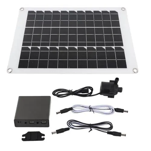 Produktbild: Topyond Solar-Springbrunnen-Pumpen-Set für Vogelbad, 20 W, Panel-betrieben, geräuscharm, 12 V, für Vogelbad, Fischteich, Garten, Hydrokultur