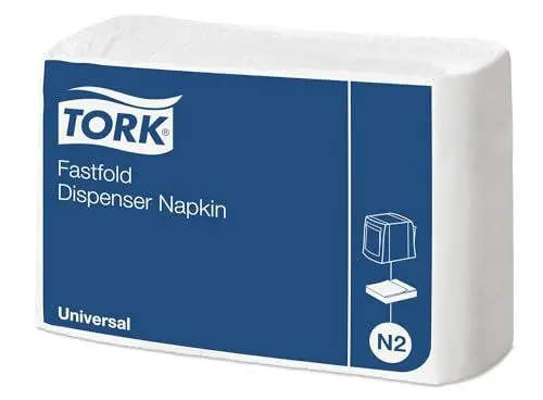 Produktbild: Tork 10933 Fastfold Spenderserviette, Universal, Weiß, 1-lagig, 30cm Länge entfaltet, 300 Stück