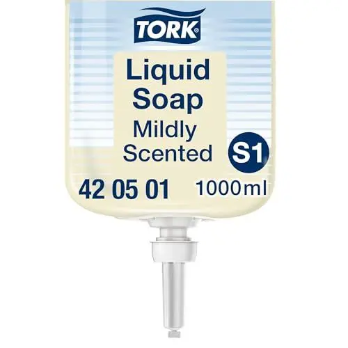 Produktbild: Tork Mild Duftende Hand Flüssigseife S1, frischer Duft, 1 x 1000 ml, 420501