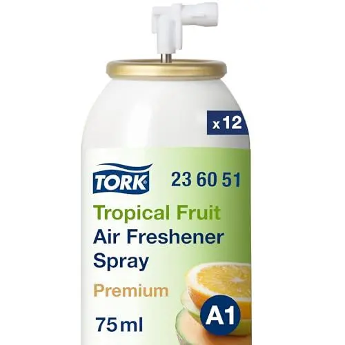 Produktbild: Tork Lufterfrischer Spray mit tropischem Fruchtduft A1, Frischeduft, 12 x 75ml, 236051