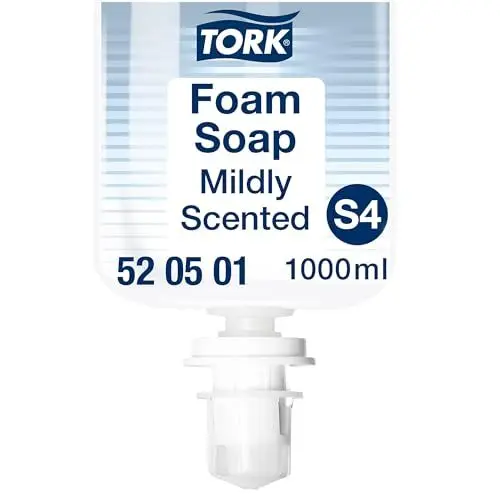 Produktbild: Tork Mild Duftende Hand Schaumseife S4, reduziert Verbrauch, 6 × 1.000 ml, 520501