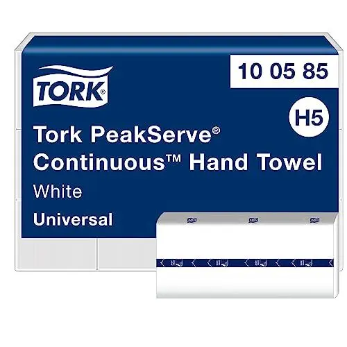 Produktbild: Tork PeakServe Endlos-Papierhandtücher Weiß H5, Universal-Qualität, komprimiert, 12 × 410 Tücher, 100585, Mittel