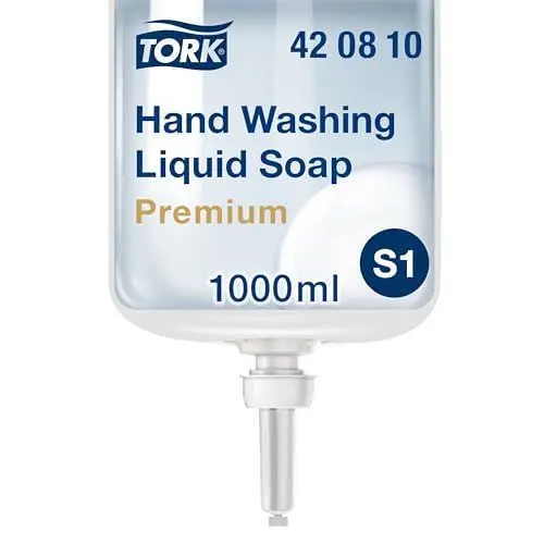 Produktbild: Tork Reinigende Flüssigseife S1/S11, extra hygienische fettlösende Seife, Premium, parfümfrei, 6 × 1000 ml, 420810