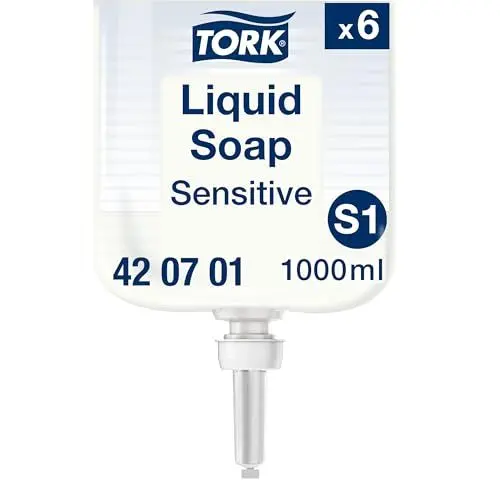 Produktbild: Tork Sensitive Hand Flüssigseife S1, dermatologisch getestet, 6 x 1000 ml, 420701