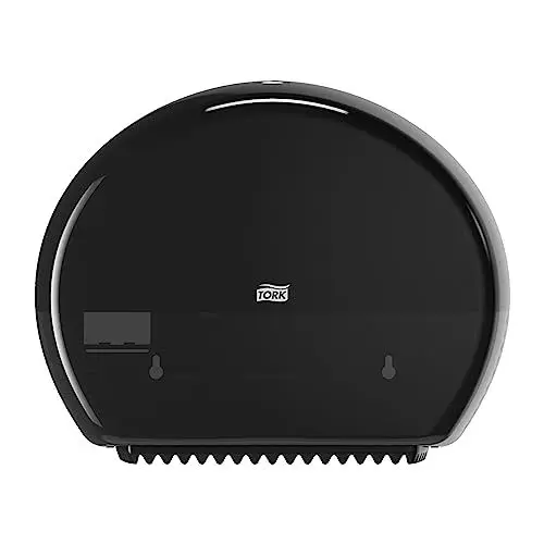 Produktbild: Tork Spender für Mini-Jumbo-Toilettenpapier Schwarz T2, geschlossen, Elevation Linie, 555008