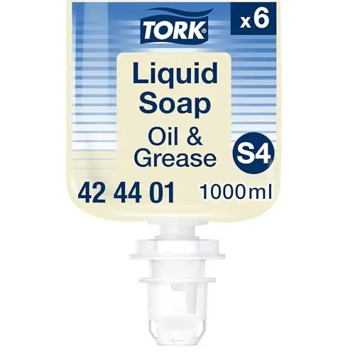 Produktbild: Tork fettlösende Flüssigseife S4, dermatologisch getestet, 6 x 1.000 ml, 424401
