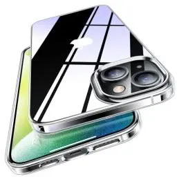 Produktbild: TORRAS Crystal Clear für iPhone 15 Hülle (Absolut Nie Vergilbung & Militär-Grade Stoßfest) Hülle iPhone 15 Case Silikon Soft Dünne Handyhülle iPhone 15 Weicher Griff Kratzfest Transparent