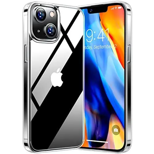 Produktbild: TORRAS Diamond Series Hülle für iPhone 13 (Auch Kompatibel mit iPhone 14 Hülle) (100% Anti-Vergilbung) Unzerbrechlich TOP Fallschutz & Militärschutz Stoßfeste -Transparent