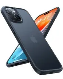 Produktbild: TORRAS Upgrade für iPhone 15 Hülle (TOP Zertifizierte Militärschutz) Samtig Angenehmer Griff Handyhülle für iPhone 15 Case mit Abnehmbare Knöpfe Schlank Stoßfest Schutzhülle Guardian Series Schwarz