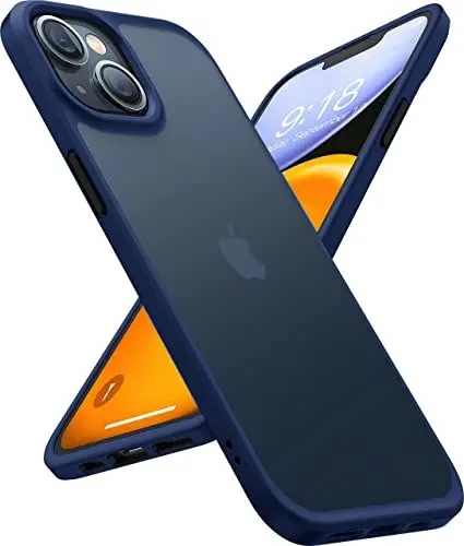 Produktbild: TORRAS Speziell für iPhone 14 Hülle (TOP Zertifizierte Militärschutz) Stoßfest Schutzhülle (Samtig angenehmer Griff) Slim für Handyhülle iPhone 14 Case mit Abnehmbare Knöpfe Guardian Serie Blau