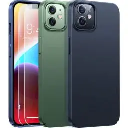 Produktbild: TORRAS für iPhone 12 Hülle, iPhone 12 Pro Hülle Ultra Dünn (Wie Original iPhone) Slim Handyhülle, Case (Unzerbrechlich Rundum Schutz) Schutzhülle, Schwarz