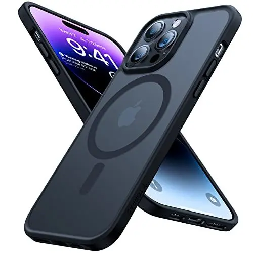 Produktbild: TORRAS für iPhone 14 Pro Max Hülle für MagSafe Nr.1 Magnetstärke＋Militärschutz Handyhülle iPhone 14 Pro Max Case Softtouch Stoßfest Kratzfest Matt Schwarz
