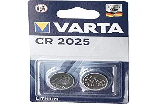 Produktbild: TORRO Runde Batterie Lithium 3V CR2025 Varta - Blasen von 2-6025101402