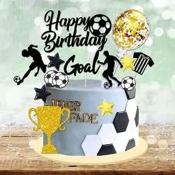Produktbild: Tortendeko Fussball, 28 Stück Tortenaufleger Deko Geburtstag Kinder, Kuchendeko Junge, Geschenke für Party Torten Deko
