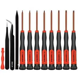 Produktbild: Torx Schraubendreher Sets T3 T4 T5 T8 T9 T10 T15 Torx Treiber Mit ESD Pinzette, Magnetische Schraubendreher Präzision Reparatur Kit für Xbox,PS4,Türklingel,Faltmesser