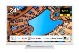 Produktbild: Toshiba 24WK3C64DAW 24 Zoll Fernseher/Smart TV (HD Ready, HDR, Alexa Built-In, Triple-Tuner, Bluetooth) - Inkl. 6 Monate HD+ (2023), Weiß