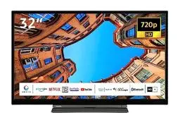 Produktbild: Toshiba 32WK3C63DAW 32 Zoll Fernseher/Smart TV (HD Ready, HDR, Alexa Built-In, Triple-Tuner, Bluetooth) - Inkl. 6 Monate HD+ (2023), Schwarz