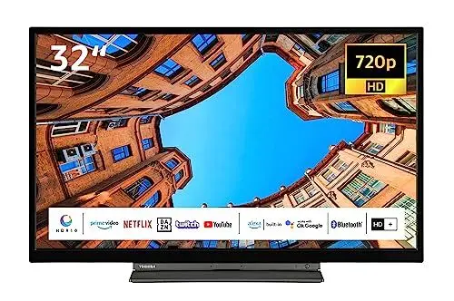 Produktbild: Toshiba 32WK3C63DAW 32 Zoll Fernseher/Smart TV (HD Ready, HDR, Alexa Built-In, Triple-Tuner, Bluetooth) - Inkl. 6 Monate HD+ (2023), Schwarz