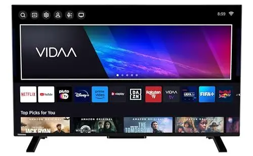 Produktbild: Toshiba 43QV2363DAW 43 Zoll QLED Fernseher/VIDAA Smart TV (4K UHD, HDR Dolby Vision, Triple-Tuner, Bluetooth, Dolby Audio)