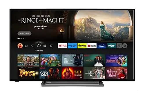 Produktbild: Toshiba 55UF3D63DA 55 Zoll Fernseher/Fire TV (4K Ultra HD, HDR Dolby Vision, Smart TV, Triple-Tuner, Alexa Built-In, Bluetooth, Sound by Onkyo)