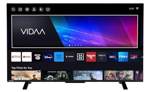 Produktbild: Toshiba 50QV2363DAW 50 Zoll QLED Fernseher/VIDAA Smart TV (4K UHD, HDR Dolby Vision, Triple-Tuner, Bluetooth, Dolby Audio)