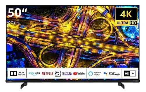 Produktbild: Toshiba 50UL4D63DGY 50 Zoll Fernseher / Smart TV (4K Ultra HD, HDR Dolby Vision, Sound by Onkyo, Triple-Tuner) - 6 Monate HD+ inkl. (2023), Schwarz