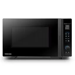 Produktbild: Toshiba MV-TC25T(BK) 4-in-1-Mikrowellenherd mit Heißluftfritteuse, Origin-Inverter-Technologie, leicht zu reinigendem Emaille-Innenraum, 25 L, 2100 W, Schwarz