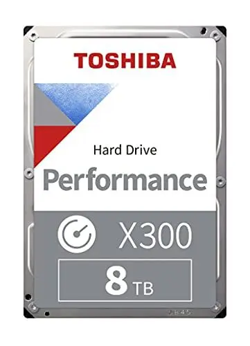 Produktbild: Toshiba X300 8TB High Performance Internal Hard Drive 3.5’’ SATA. 7200rpm, 256mb Buffer, 3 Yr Warranty (HDWR480UZSVA)