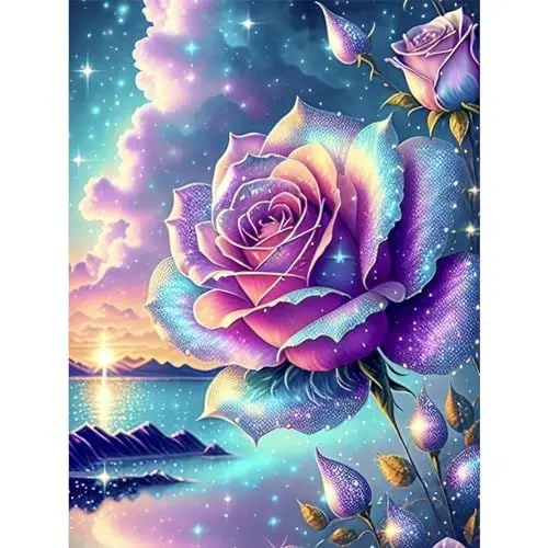 Produktbild: TOSTOG 5D Diamond Painting Erwachsene Kits,DIY Diamond Painting Bilder Blumen,Mosaikherstellung Malen Nach Zahlen Full Drill Cross Stickerei Malerei Kits für Home Wand Décor 30x40cm