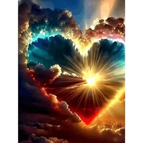 Produktbild: TOSTOG 5D Diamond Painting für Erwachsene,Wolken der Liebe Diamant Painting Kits Bilder,Diamant Malerei DIY Diamond Painting Bilder Set 30x40cm für Wanddekor
