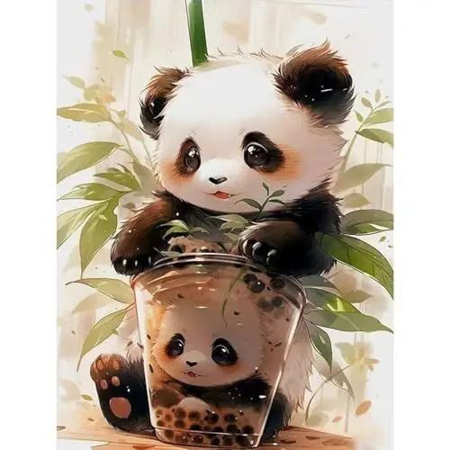Produktbild: TOSTOG Diamond Painting für Erwachsene Anfänger,Panda und Bambus 5D Diamant Painting Kits Bilder für Erwachsene,DIY Full Drill Diamant Malerei Set 30x40cm für Wanddekor