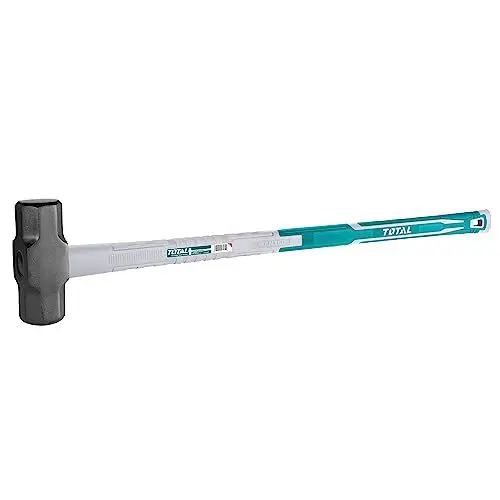 Produktbild: Total Tools - Maurerhammer | 4,5 kg und 900 mm Länge | Ideal für den Bau | Hohe Schlagfestigkeit | Geschmiedeter Stahlkopf aus Kohlenstoffstahl | Fasermaterialgriff.
