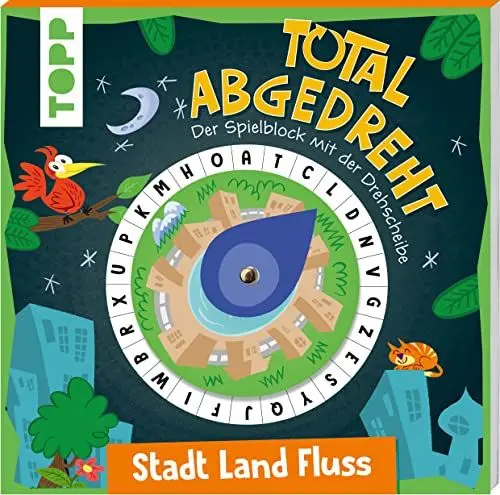 Produktbild: Total abgedreht! Spielblock mit Drehscheibe - Stadt, Land, Fluss: Spieleklassiker mit neuem Dreh (Total abgedreht! Spieleblöcke)