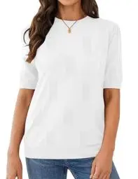 Produktbild: Totatuit Damen Pullover Frühling Casual Leichtgewicht Strickpullover Sommer Elegante Oberteil Sweateshirt