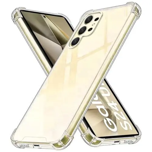 Produktbild: Totill Hülle für Samsung Galaxy S24 Ultra, Durchsichtig Schutzhülle mit Weiche Silikon Handyhülle, Transparent Bumper Case Cover, mit dem Handyhalterung Fahrrad kompatibel, Handyhalterung Auto