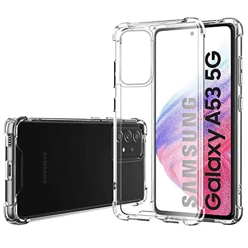 Produktbild: Totill Kompatibel mit Samsung Galaxy A53 Hülle, Crystal Clear Transparent Ultra Dünn Handyhülle Soft TPU Silikon Phone Case. Kratzfest Stoßfestigkeit Durchsichtig Schutzhülle Slim Cover