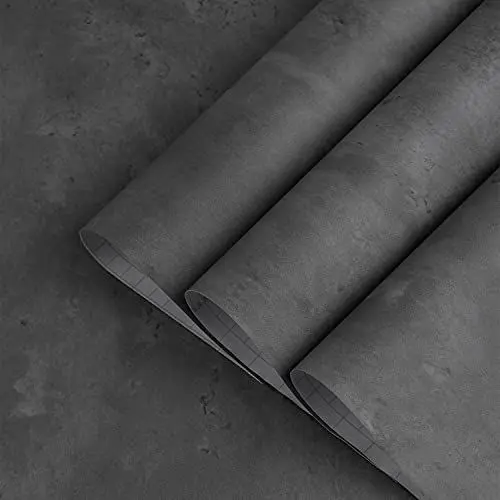 Produktbild: TOTIO Selbstklebendes Kontaktpapier in Betonoptik Zementtapete Abziehen und Aufkleben Wasserdichter Wandaufkleber aus Vinyl Dunkelgrauer Industriestil Geeignet für Miethaus Shop Büro 40CMx9M Matt