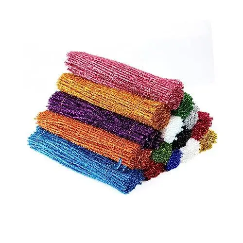 Produktbild: Totority 100st Pfeifenreiniger Aus Chenille Glitzernde Pfeifenreiniger Blaue Pfeifenreiniger Fuzzy Sticks Handwerk Pfeife Aus Chenille-stielen Diy Rosa Geschenke Lila Anzug Kind Passen Bunt