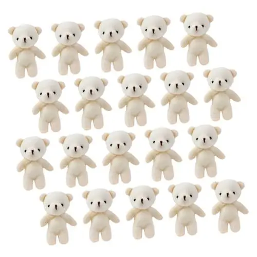 Produktbild: Totority 20st Mini-bär Mini-stoffbären Plüschbärenpuppe Plüschbärenspielzeug Plüsch Gefüllte Bärenpuppe Plüschtier-anhänger Plüsch Stofftier Mini-Puppen Baby Taschenbär Pp Baumwolle Hängend