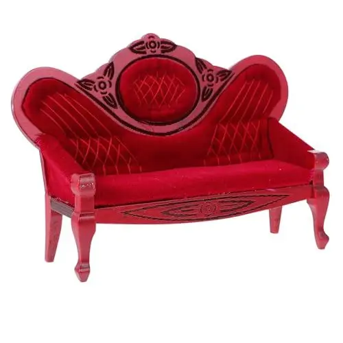 Produktbild: Totority Puppenhaus-Wohnzimmermöbel 1 12 viktorianisches Sofa Spielzeug für Kinder kinderspielzeug Mini-Sofamöbel Puppensofa- empfindlich Modell kleine Möbel Bastelanhänger schmücken