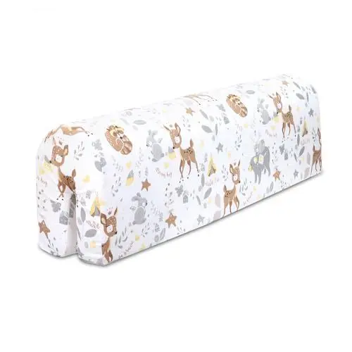 Produktbild: Bettkantenschutz für Kinderbetten 70 cm - Schutz für Bettrahmen Kantenschutz Kinder Babybett Baumwolle Hirsch