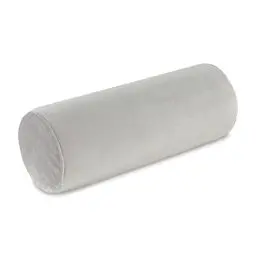 Produktbild: Totsy Baby Nackenrolle mit Bezug Yoga Bolster Knierolle Lagerungsrolle Velvet 40x15 cm - Nackenkissen Kissenrolle Yogabolster Kniekissen Zierkissen und kleines Kissen Lange Rolle Grau