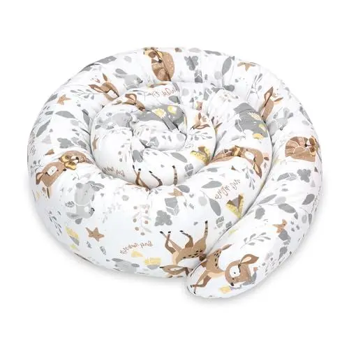 Produktbild: Totsy Baby Seitenschläferkissen Bettschlange Body Pillow 200 cm Baumwolle - Kopfkissen lang Bettrolle Schlafkissen Nackenrolle Kissen Oeko-Tex Hirsch