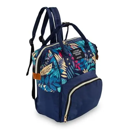 Produktbild: Totsy Baby Wickelrucksack Wickeltasche Rucksack 40x24x18 cm - Kinderwagen Diaper Bag Babytasche unterwegs Marineblau