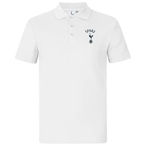 Produktbild: Tottenham Hotspur FC - Herren Polo-Shirt mit einem Vereinswappen - Offizielles Merchandise - Geschenk - Weiß - EIN Wappen - M